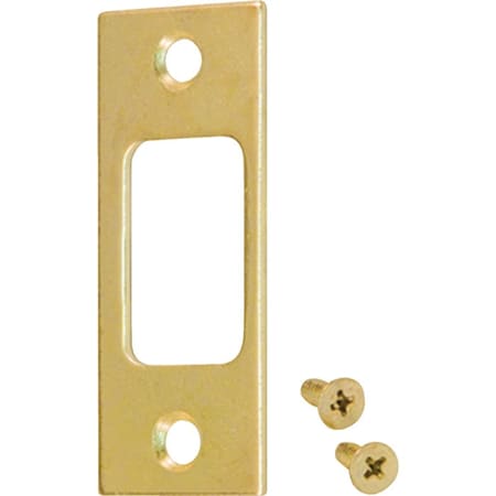 Kwikset Polished Brass 1 In. Deadbolt Strike Plate 85072-020